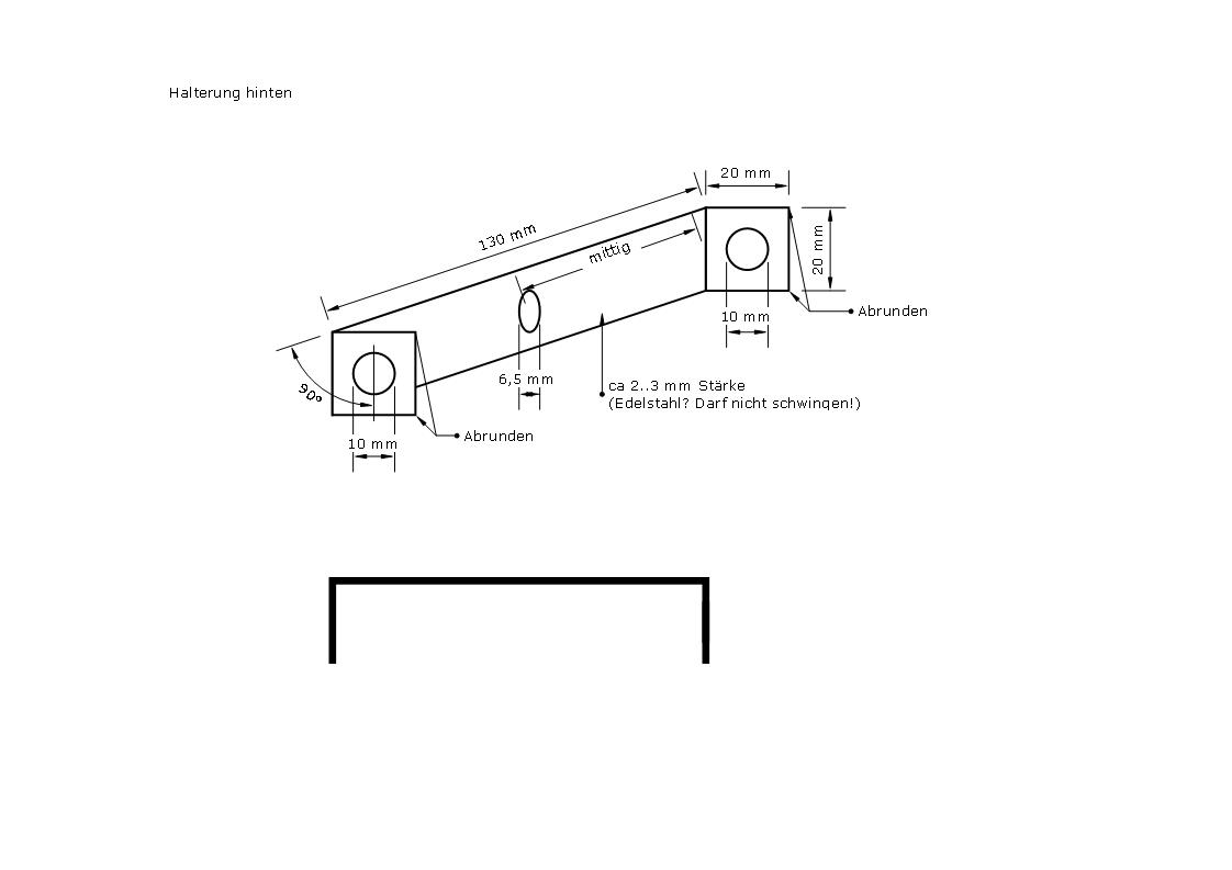 Halter hinten